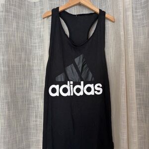 Adidas Black and White Logo Tank